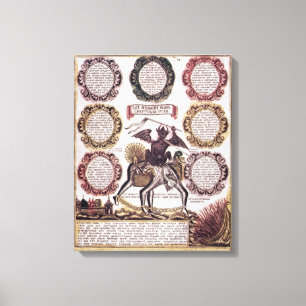 Die sieben tödlichen Sünden (Stich) Leinwanddruck