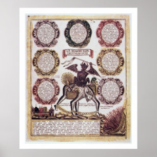 Die sieben Toten Sünden (Gravieren) Poster