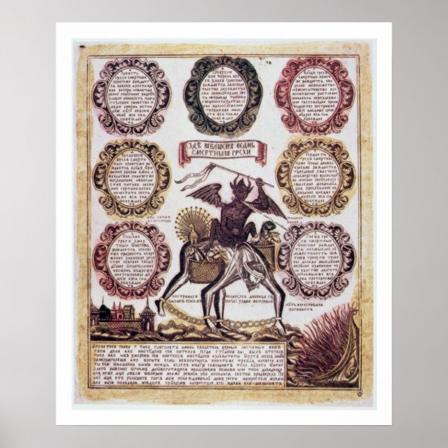 Die sieben Toten Sünden (Gravieren) Poster (Vorne)