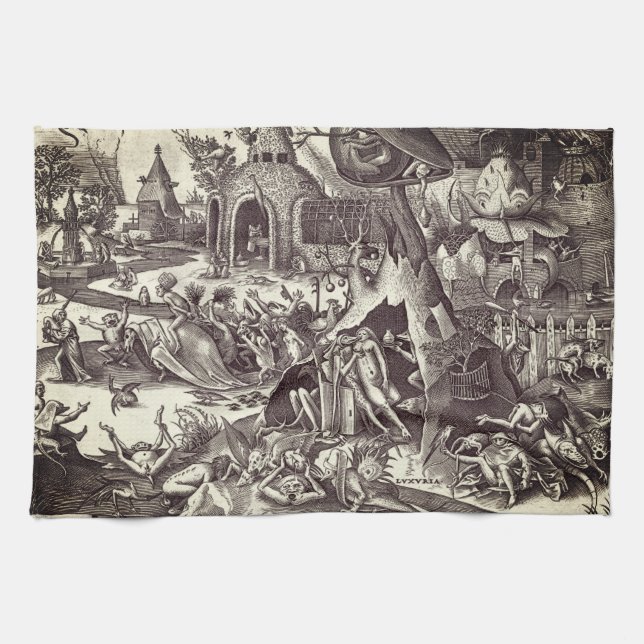 Die sieben toten Sünden - Lust Geschirrtuch (Horizontal)