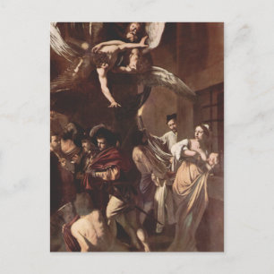 Die sieben Werke von Caravaggio Postkarte