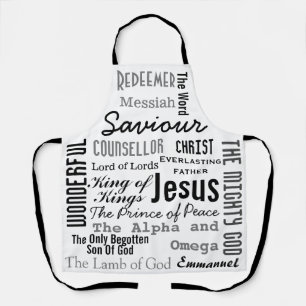 Die siebzehn Namen Jesu Christlich Schürze