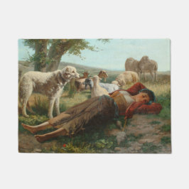 Die Siesta des Goatherder Girl's (von Carlo Ademol Fußmatte