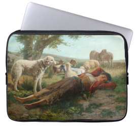 Die Siesta des Goatherder Girl's (von Carlo Ademol Laptopschutzhülle