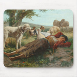Die Siesta des Goatherder Girl's (von Carlo Ademol Mousepad