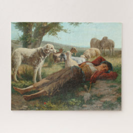 Die Siesta des Goatherder Girl's (von Carlo Ademol Puzzle