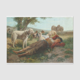 Die Siesta des Goatherder Girl's (von Carlo Ademol Seidenpapier