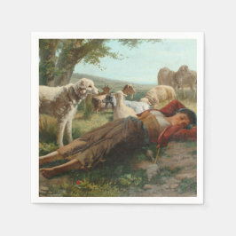 Die Siesta des Goatherder Girl's (von Carlo Ademol Serviette