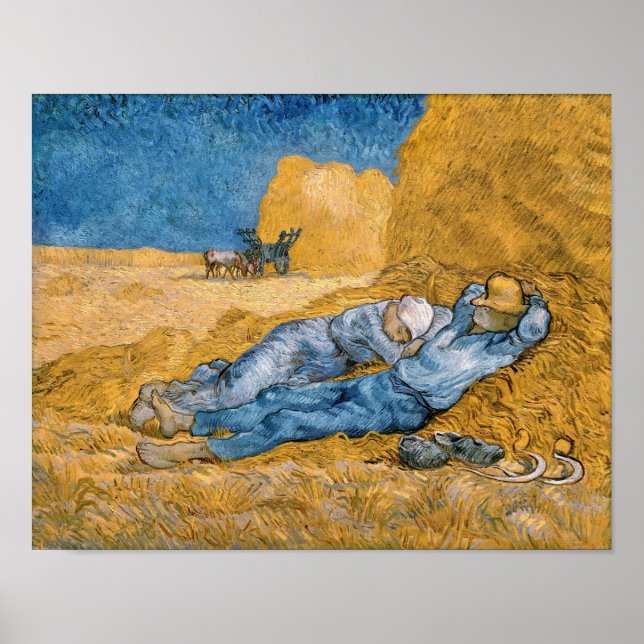 Die Siesta von Van Gogh Poster (Vorne)