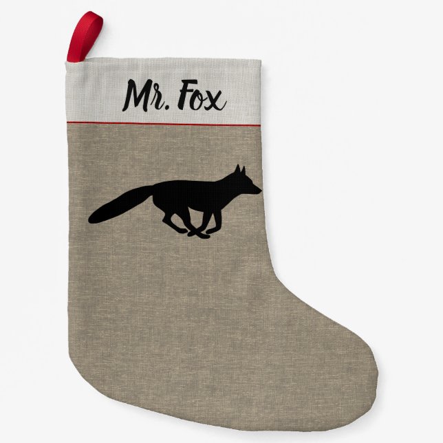 Die Silhouette der Fox Wildlife Lover wird nach ei Kleiner Weihnachtsstrumpf (Vorderseite)