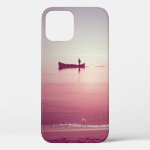 Die Silhouette eines Fischers mit Boot auf dem Mee Case-Mate iPhone Hülle