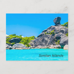 Die Similan-Inseln, Thailand Strand mit Felsen Postkarte