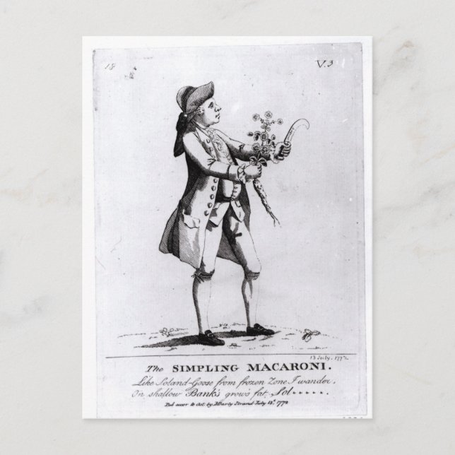 Die Simpling Macaroni Postkarte (Vorderseite)