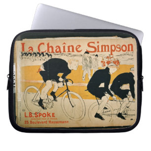 "Die Simpson-Kette", Paris (Farbelitho) Laptopschutzhülle