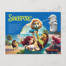 Die Singapur-Merlion-Postkarte Postkarte