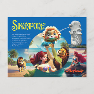Die Singapur-Merlion-Postkarte Postkarte