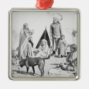 Die Sioux-Reservierung an der Kiefer Ridge, South Silbernes Ornament