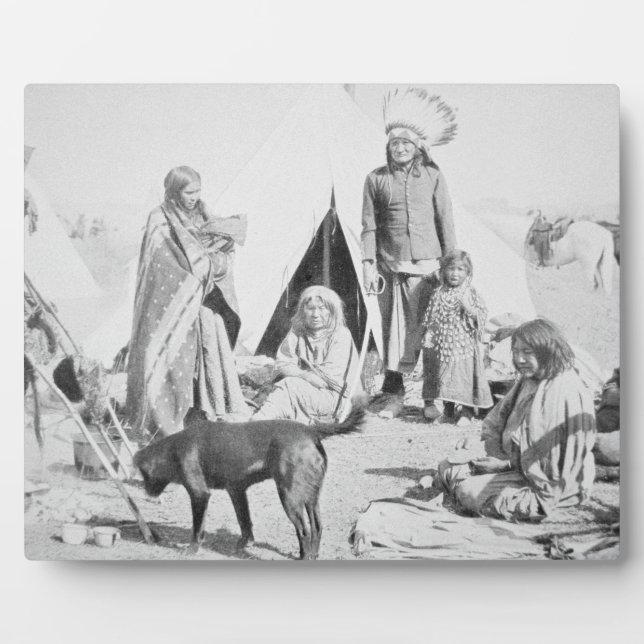 Die Sioux Reservierung bei Pine Ridge, South Dakot Fotoplatte (Vorderseite)