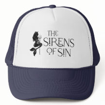 Die Sirenen von Sin Distressed Logo Trucker Hat