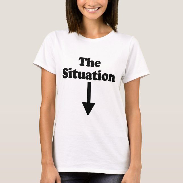 Die Situation (Aufzug-Shirt) T-Shirt (Vorderseite)
