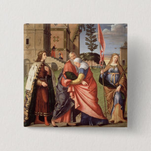 Die Sitzung am Golden Gate mit Heiligen, 1515 ( Button