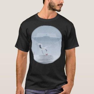 Die Sitzung von zwei Kranen T-Shirt