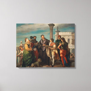 Die Sitzung zwischen Titian (1488-1576) und Leinwanddruck