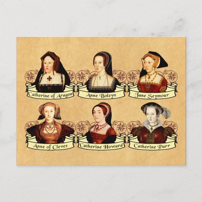 Die SIx-Ehefrauen von Henry VIII Classic Postkarte (Vorderseite)