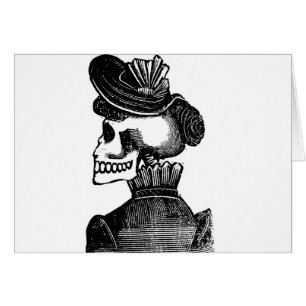 Die Skeleton Dame. Circa frühen 1900s Mexiko