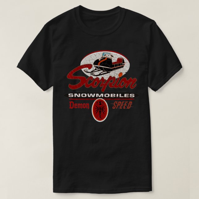 Die Skorpion-Dämon-Speed-Schneemobile T-Shirt (Design vorne)