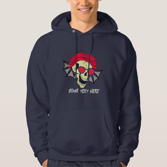 DIE SKULL KANN Fliegen Hoodie (Vorderseite)