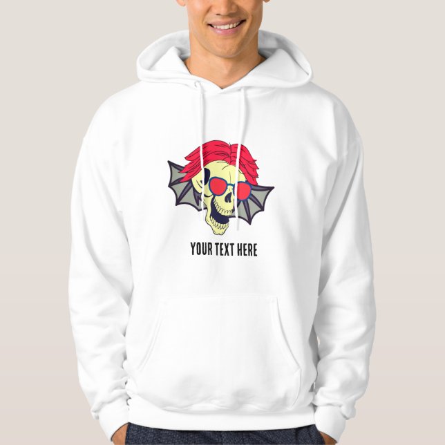 DIE SKULL KANN Fliegen Hoodie (Vorderseite)