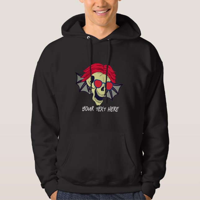 DIE SKULL KANN Fliegen Hoodie (Vorderseite)