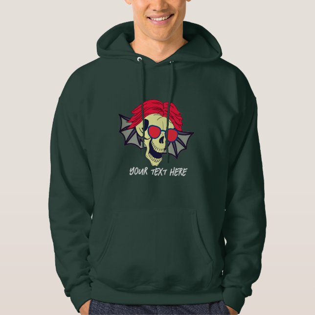 DIE SKULL KANN Fliegen Hoodie (Vorderseite)