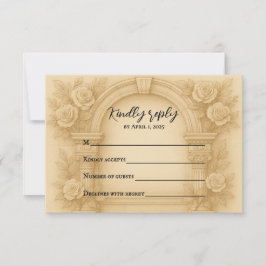 Die skulpierte Vow Wedding RSVP-Karte RSVP Karte