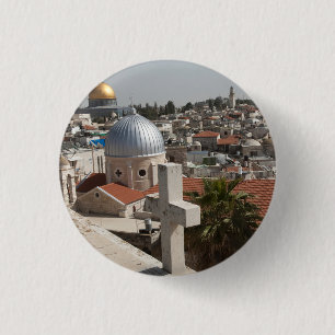 Die Skyline des alten Jerusalems Button