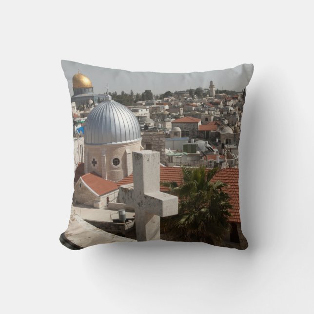 Die Skyline des alten Jerusalems Kissen (Vorderseite)