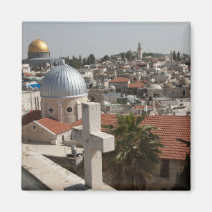Die Skyline des alten Jerusalems Magnet