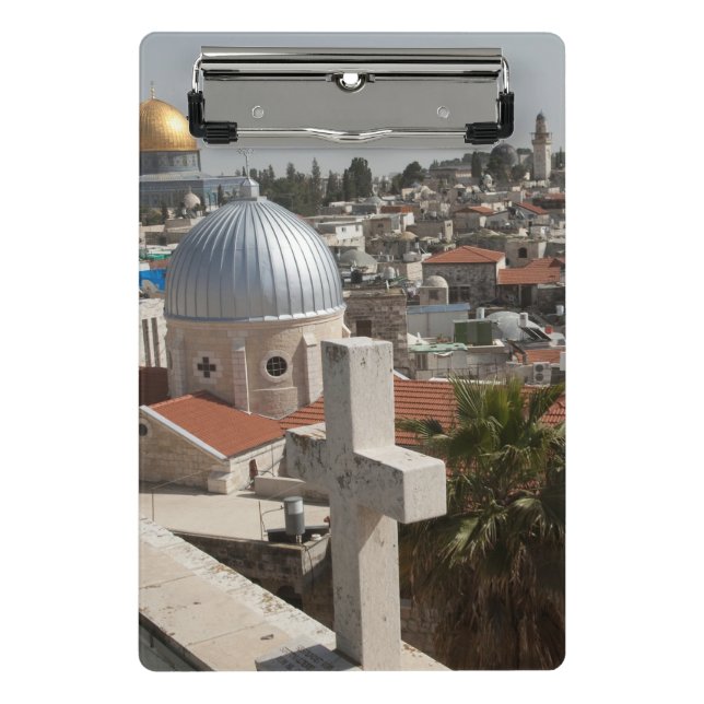 Die Skyline des alten Jerusalems Mini Klemmbrett (Vorderseite)