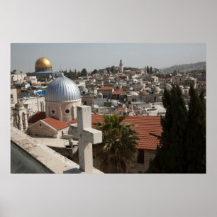 Die Skyline des alten Jerusalems Poster