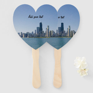 Die Skyline von Chicago Fächer