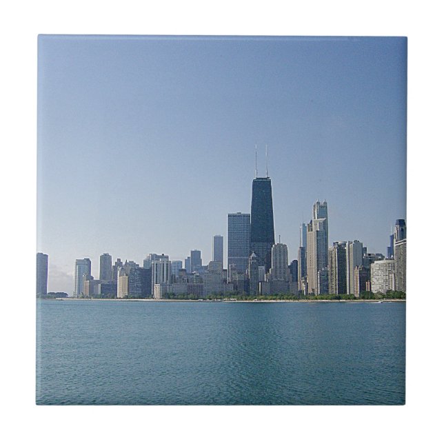 Die Skyline von Chicago Fliese (Vorderseite)