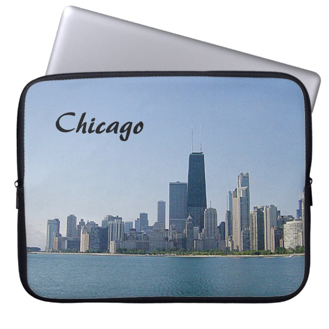 Die Skyline von Chicago Laptopschutzhülle (Vorderseite)