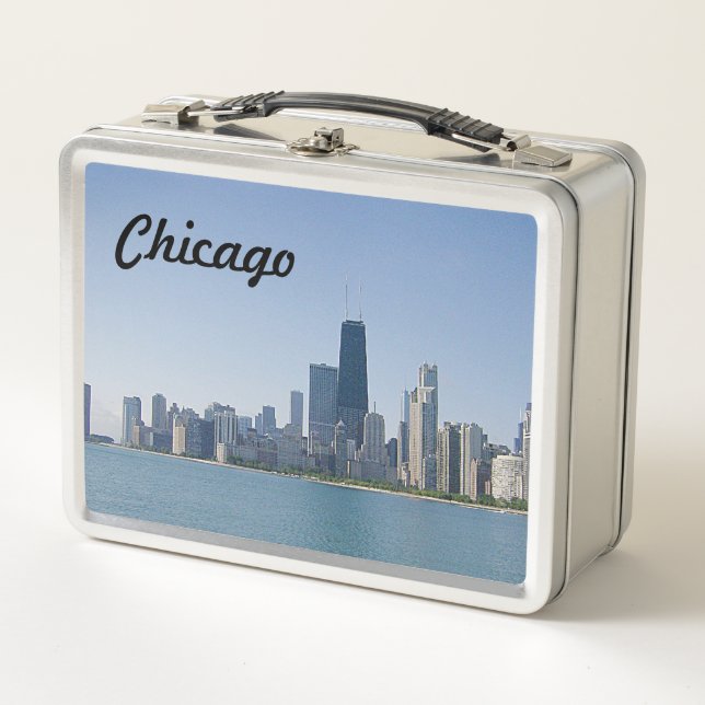 Die Skyline von Chicago Metall Brotdose (Vorderseite)