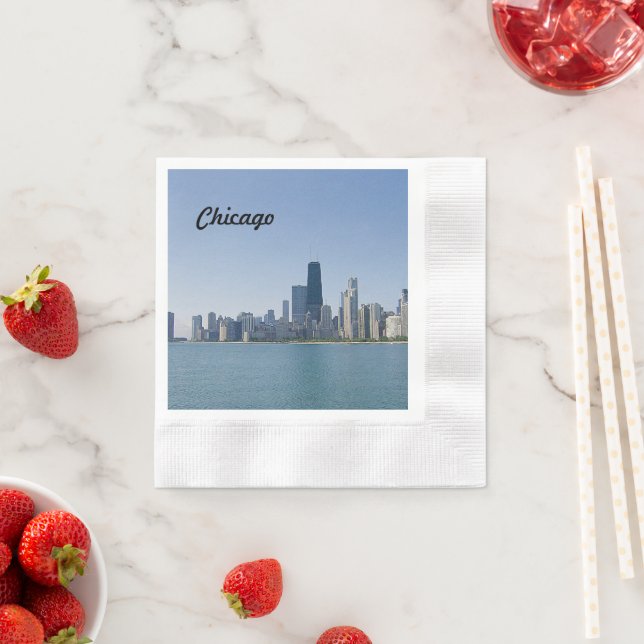 Die Skyline von Chicago Serviette (Beispiel)