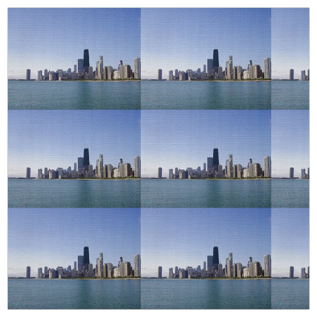 Die Skyline von Chicago Stoff (Muster)