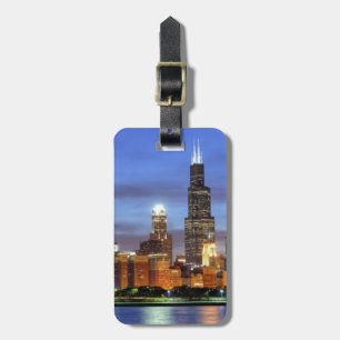 Die Skyline von Chicago vom Adler Planetarium Gepäckanhänger