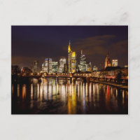 Die Skyline von Frankfurt Postkarte