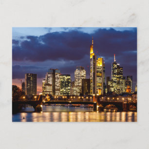 Die Skyline von Frankfurt Postkarte