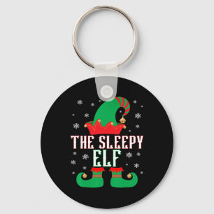 Die Sleepy Elf Matching Family Group Weihnachten P Schlüsselanhänger